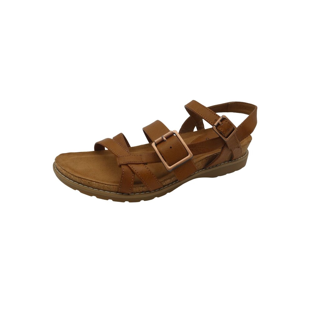 Eurosoft Lesley Women's 9 M Strappy Sandals Luggage Tan Comfort Cork ES0017200